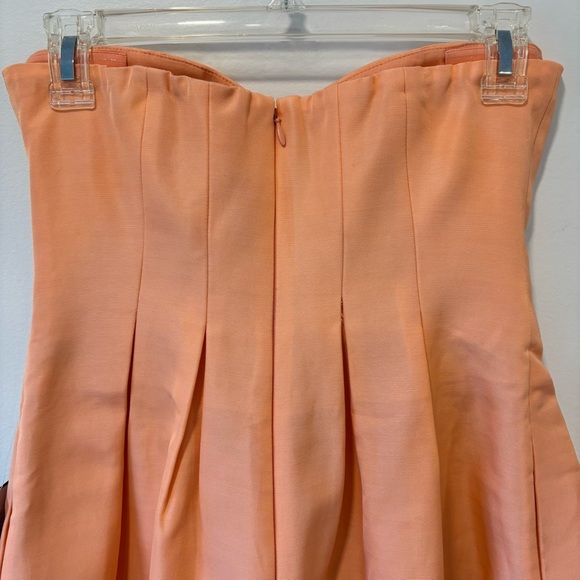 J. Crew Marlie Classic Faille Strapless Mini Dress Sweetheart Neckline Peach - Picture 7 of 15